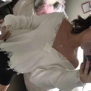 NWOT Wild Honey Distressed Sweater